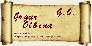 Grgur Olbina vizit kartica